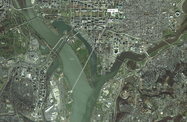 Снимок экрана от 2016-08-25 09-36-48.png (2.07 МБ) 15250 просмотров деревня Вашингтон (США). Расстояние от международного аэропорта им. Р. Рейгана до Белого дома